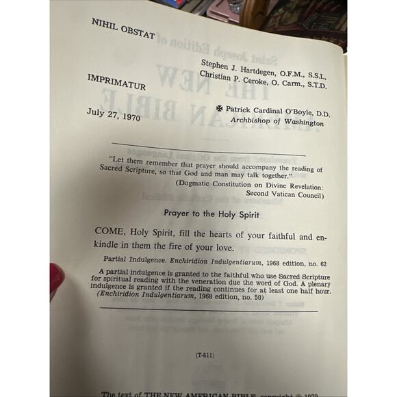 St. Joseph Edition New American Bible Giant Print Catholic Book Pub - Picture 2 of 4